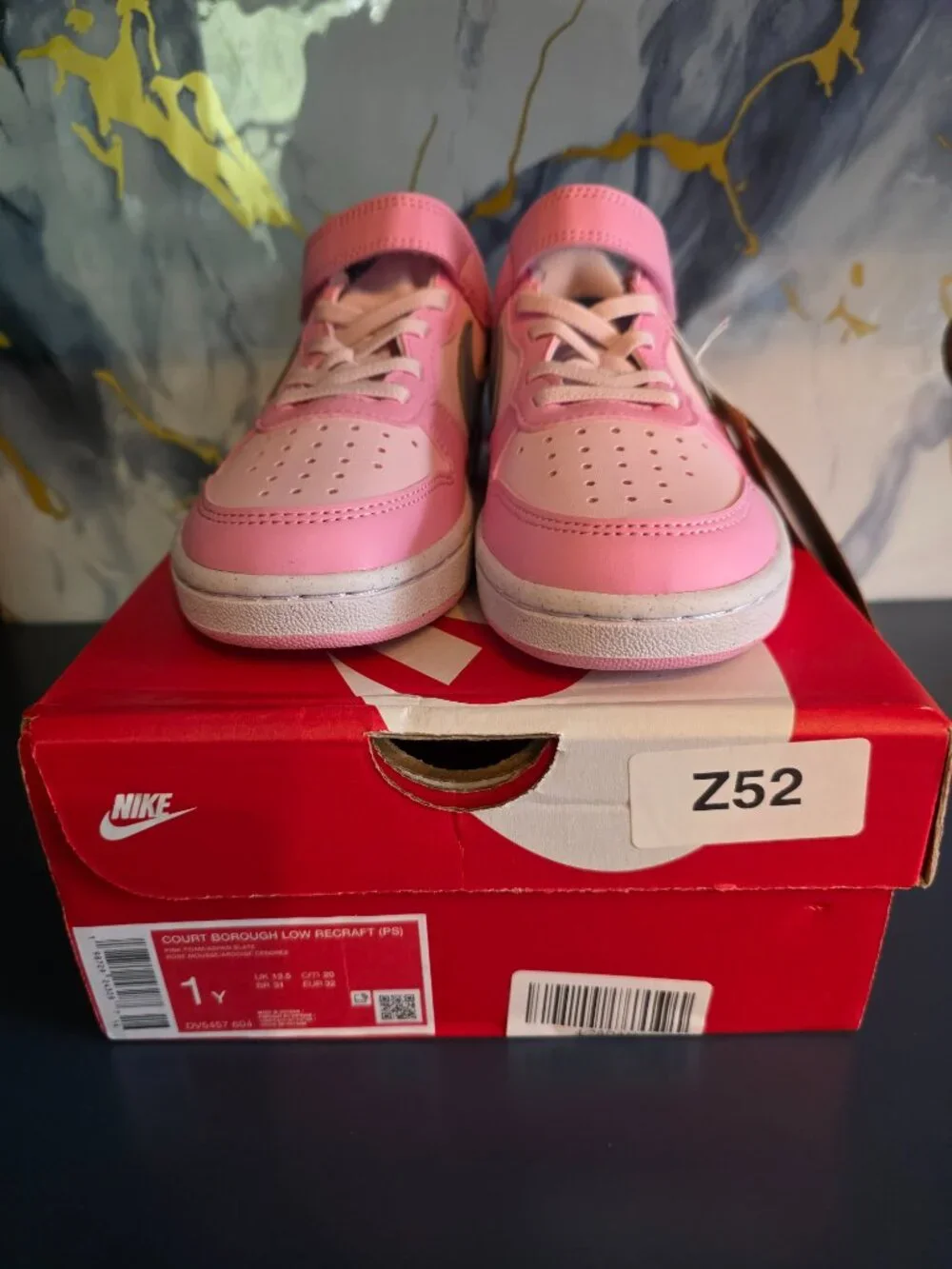Nike Court Borough Low Recraft Pink Youth 1Y Sneakers NWT DV5457-604